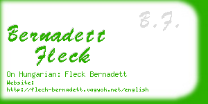 bernadett fleck business card